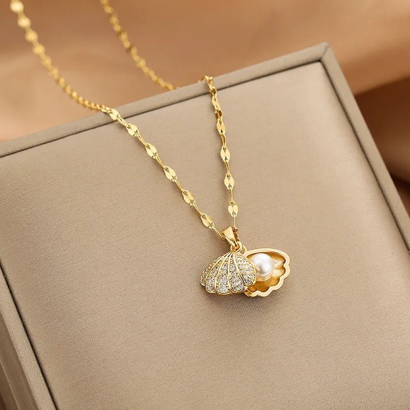 Elegant Gold Necklace with Zircon Accents – Adjustable Dainty Jewelry for Women 8