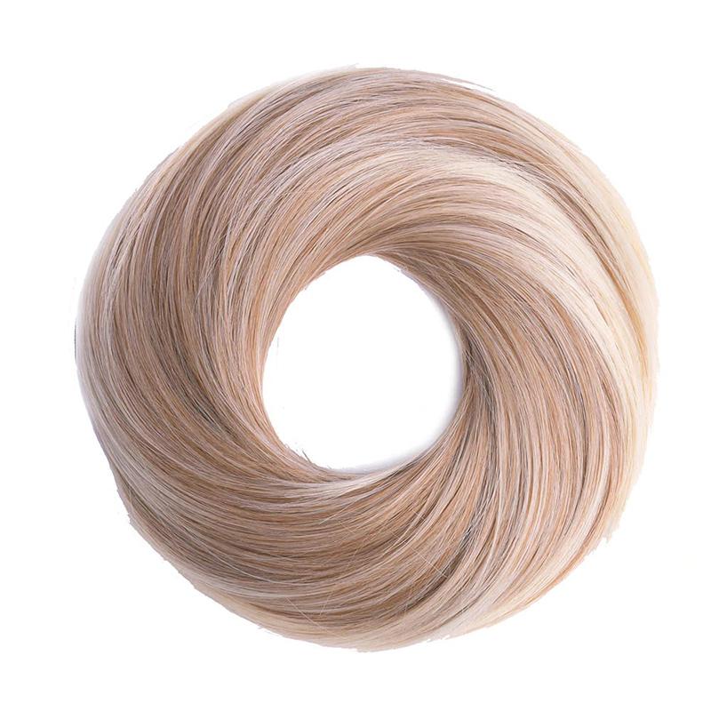 Elegant Straight Hair Bun Scrunchie Extension Wig - Lightweight Versatile Hair Accessory for Instant Volume and Style 2