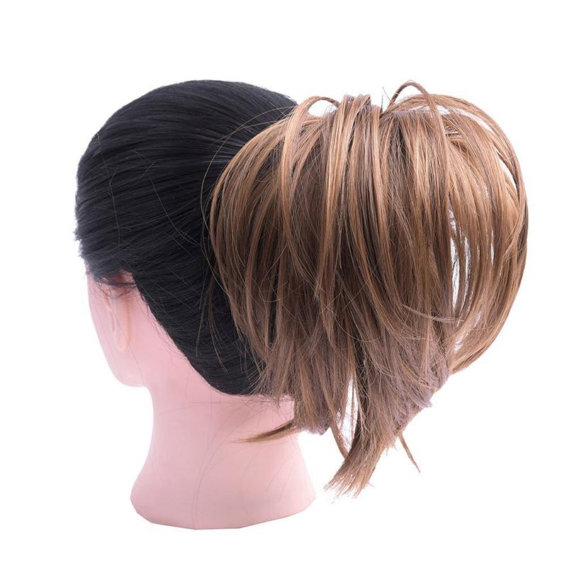 Elegant Straight Hair Bun Scrunchie Extension Wig - Lightweight Versatile Hair Accessory for Instant Volume and Style 8