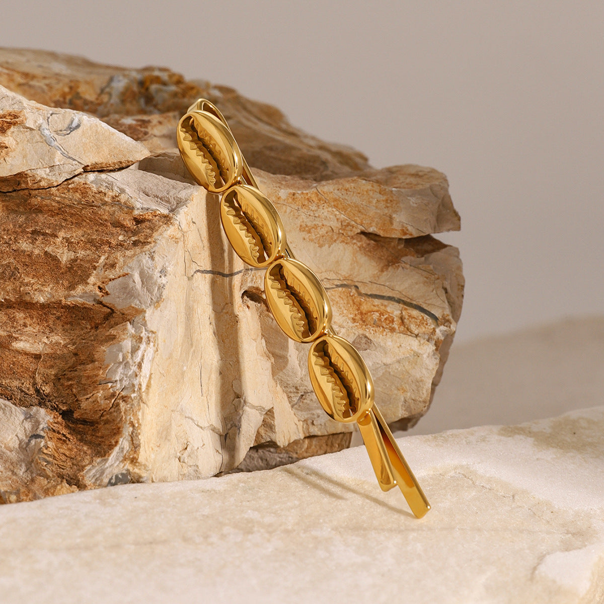 Espresso Gold French Hair Pin with Coffee Bean Design – Hypoallergenic Stainless Steel 4