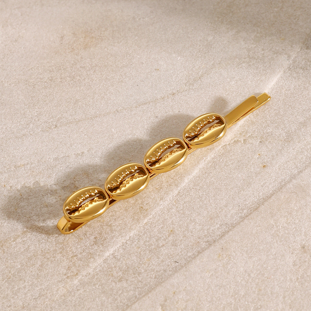 Espresso Gold French Hair Pin with Coffee Bean Design – Hypoallergenic Stainless Steel 5