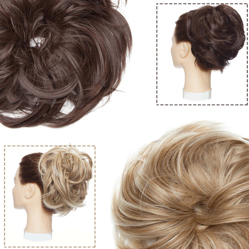 Fluffy Messy Hair Bun Extensions – Soft High-Temperature Fiber Scrunchy for Volume and Fullness – 6-7 Inches Long 4
