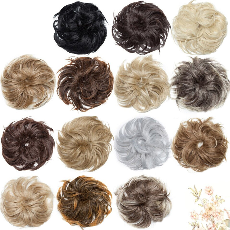 Fluffy Messy Hair Bun Extensions – Soft High-Temperature Fiber Scrunchy for Volume and Fullness – 6-7 Inches Long 6