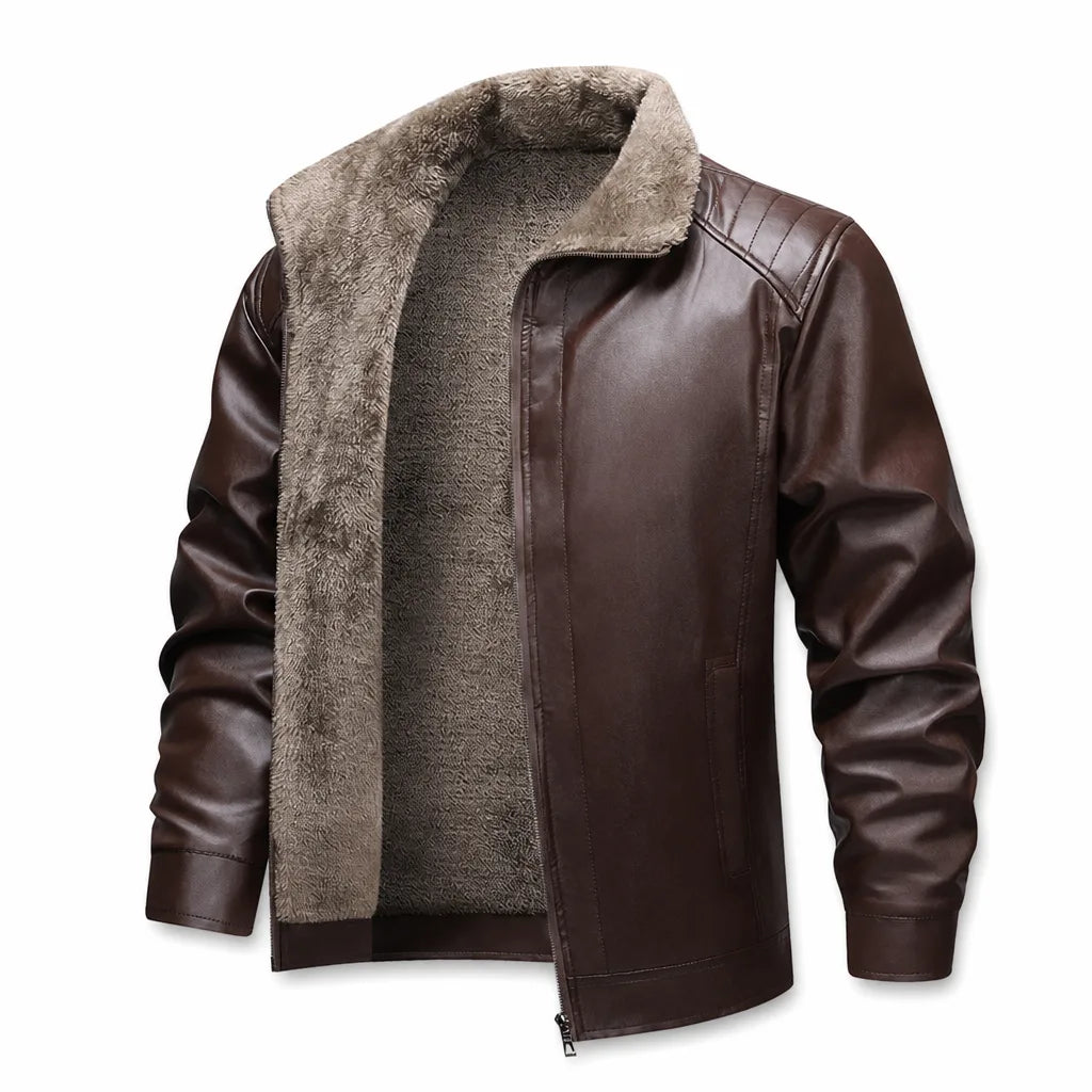 Men's Fleece-Lined Zip Jacket – detail view | Hensley London