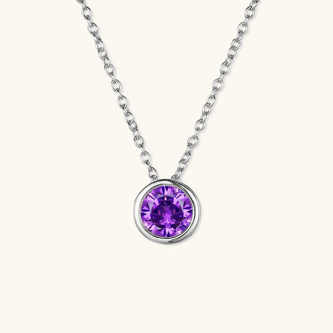 Gold Birthstone Necklace for Women - Personalized 14k Gold Pendant with Birth Month Gemstone 10