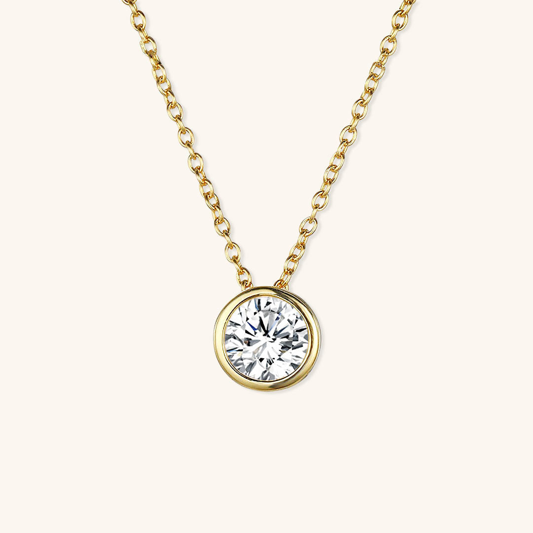 Gold Birthstone Necklace for Women - Personalized 14k Gold Pendant with Birth Month Gemstone 22
