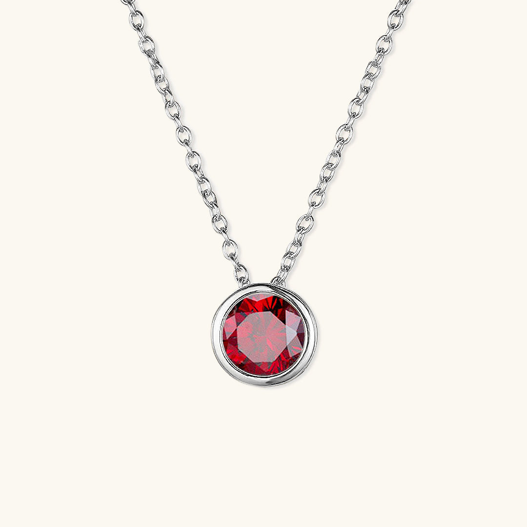 Gold Birthstone Necklace for Women - Personalized 14k Gold Pendant with Birth Month Gemstone 28