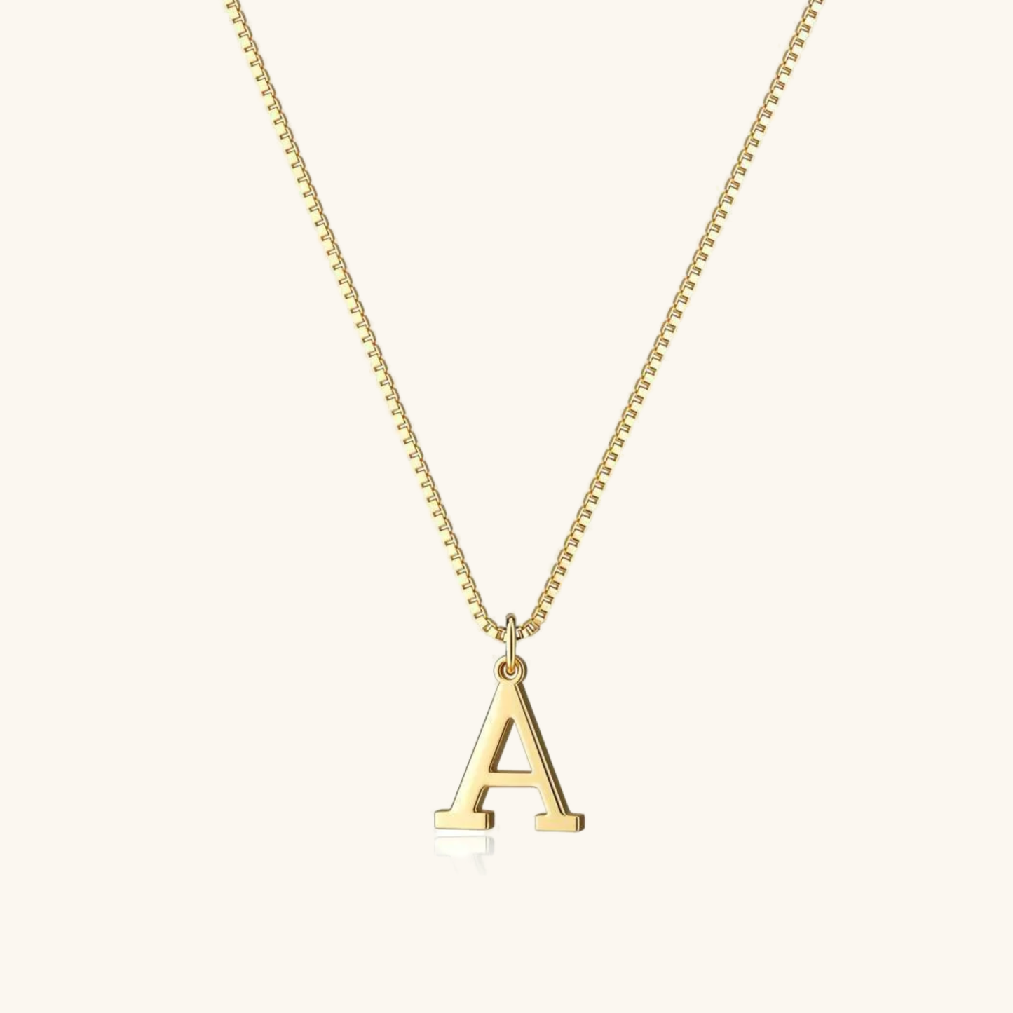 Gold Initial Necklace for Women – Hypoallergenic Stainless Steel with 14k Gold Plating, 16-Inch Chain 0
