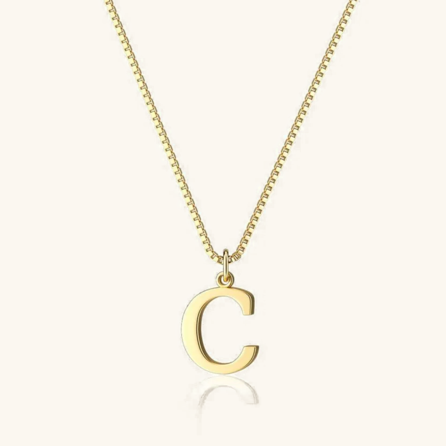 Gold Initial Necklace for Women – Hypoallergenic Stainless Steel with 14k Gold Plating, 16-Inch Chain 13