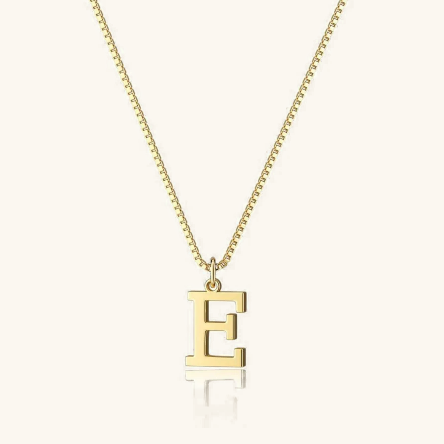 Gold Initial Necklace for Women – Hypoallergenic Stainless Steel with 14k Gold Plating, 16-Inch Chain 14