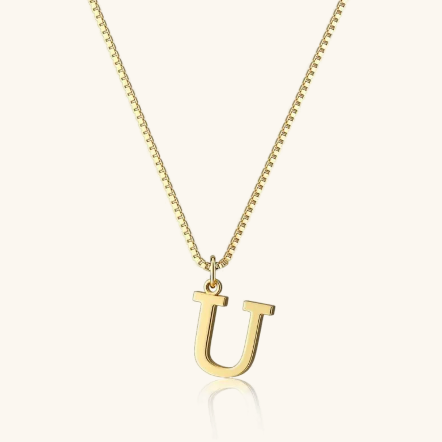 Gold Initial Necklace for Women – Hypoallergenic Stainless Steel with 14k Gold Plating, 16-Inch Chain 15