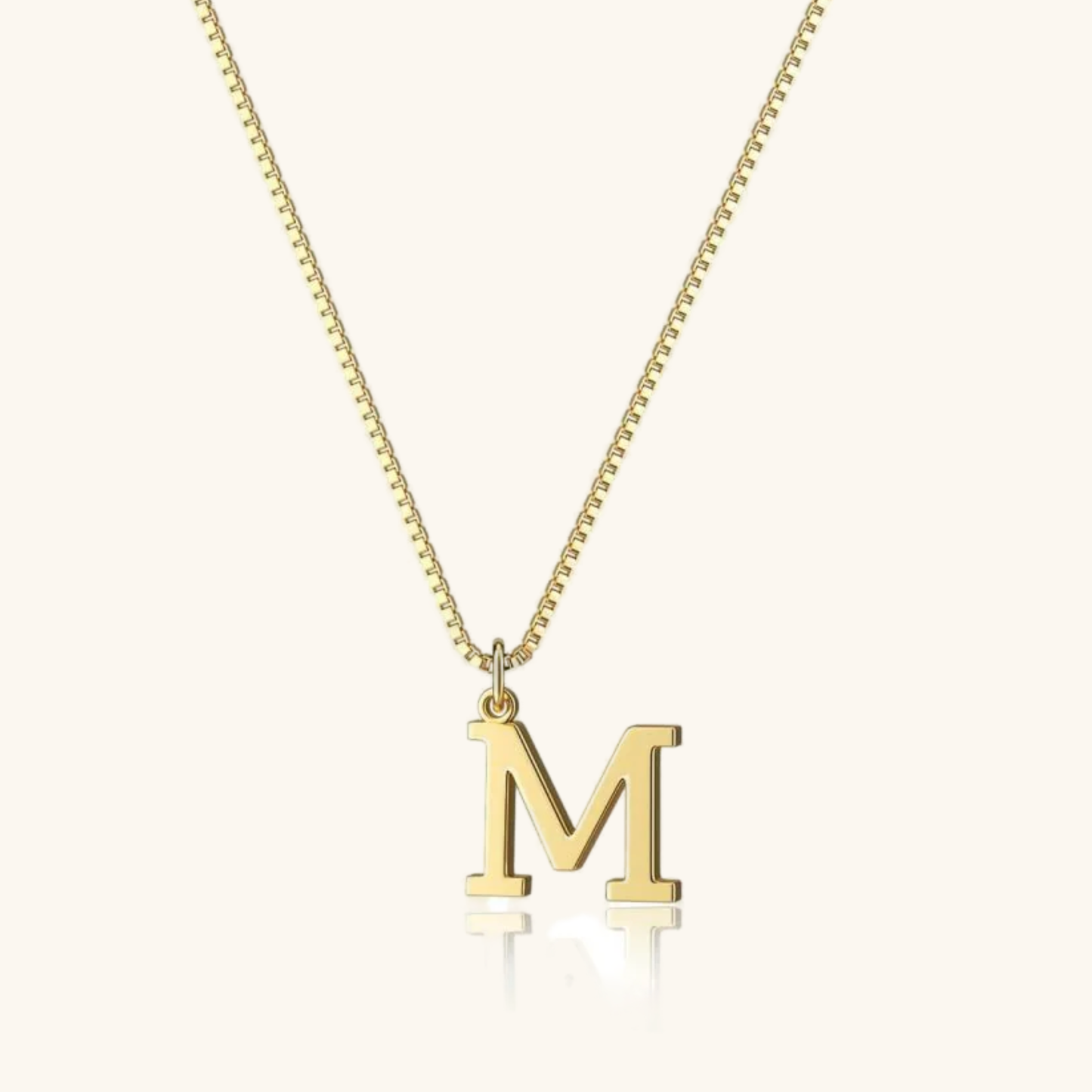 Gold Initial Necklace for Women – Hypoallergenic Stainless Steel with 14k Gold Plating, 16-Inch Chain 16