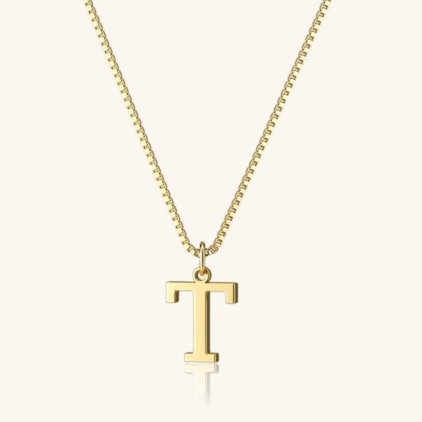 Gold Initial Necklace for Women – Hypoallergenic Stainless Steel with 14k Gold Plating, 16-Inch Chain 17