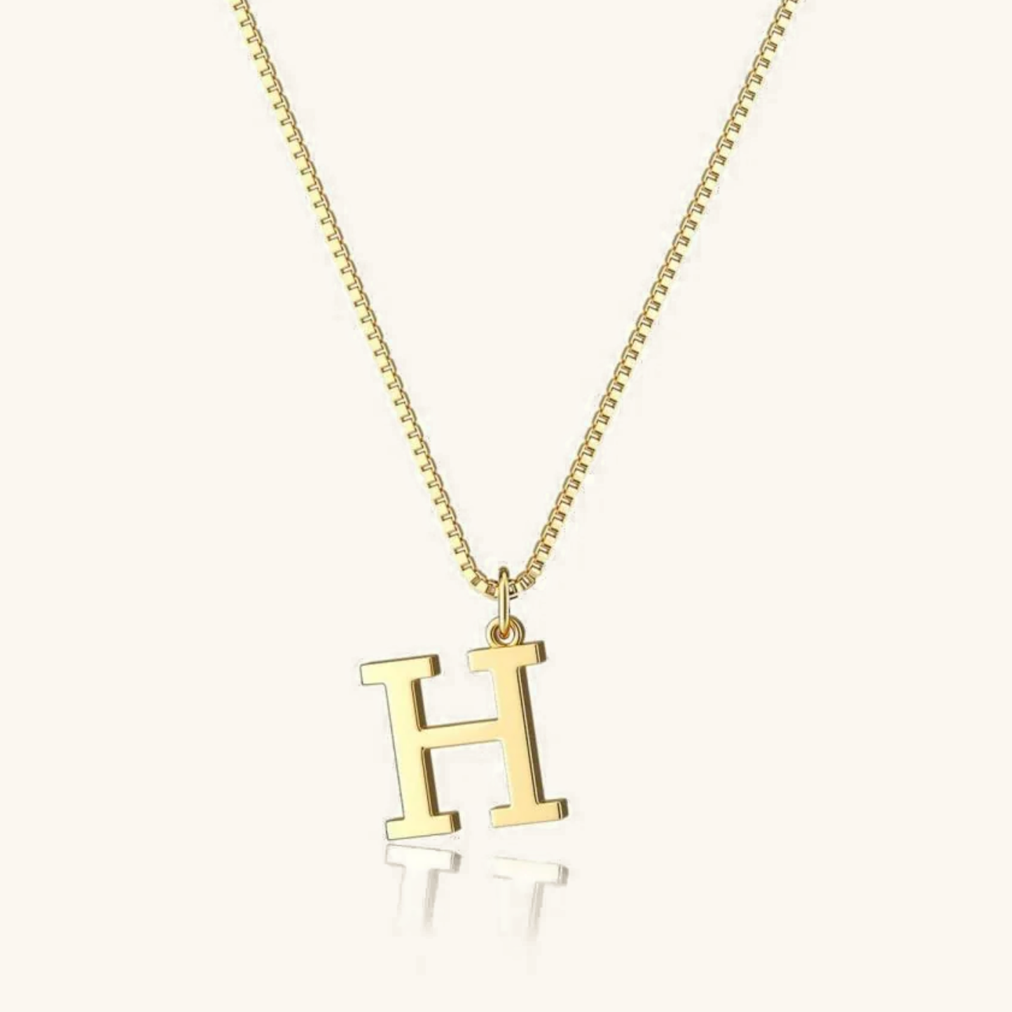 Gold Initial Necklace for Women – Hypoallergenic Stainless Steel with 14k Gold Plating, 16-Inch Chain 18