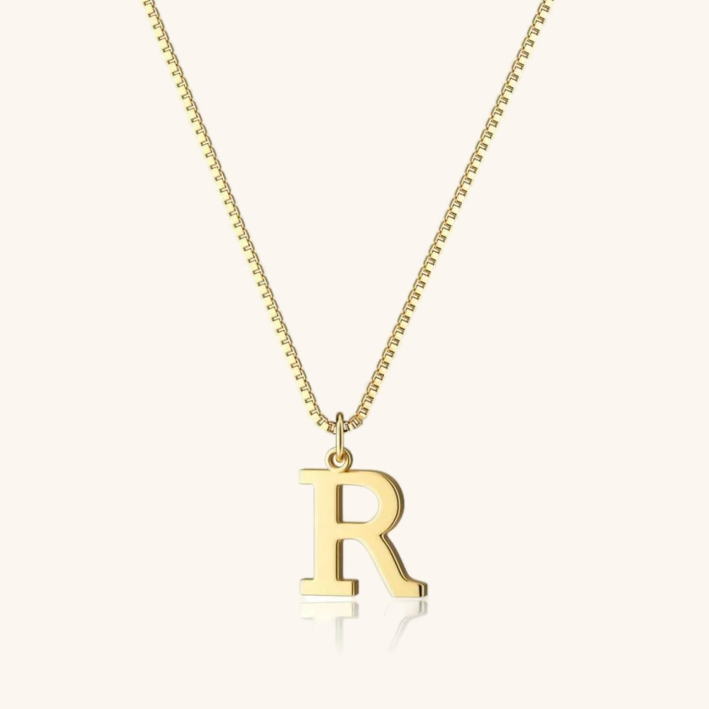Gold Initial Necklace for Women – Hypoallergenic Stainless Steel with 14k Gold Plating, 16-Inch Chain 20