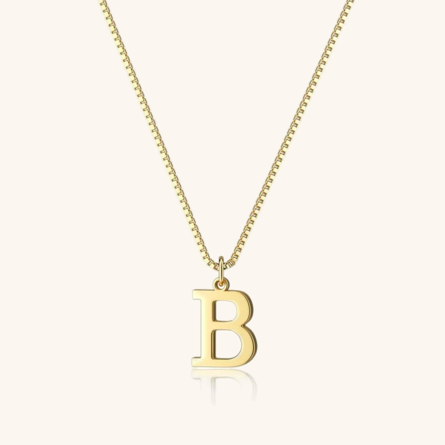 Gold Initial Necklace for Women – Hypoallergenic Stainless Steel with 14k Gold Plating, 16-Inch Chain 22