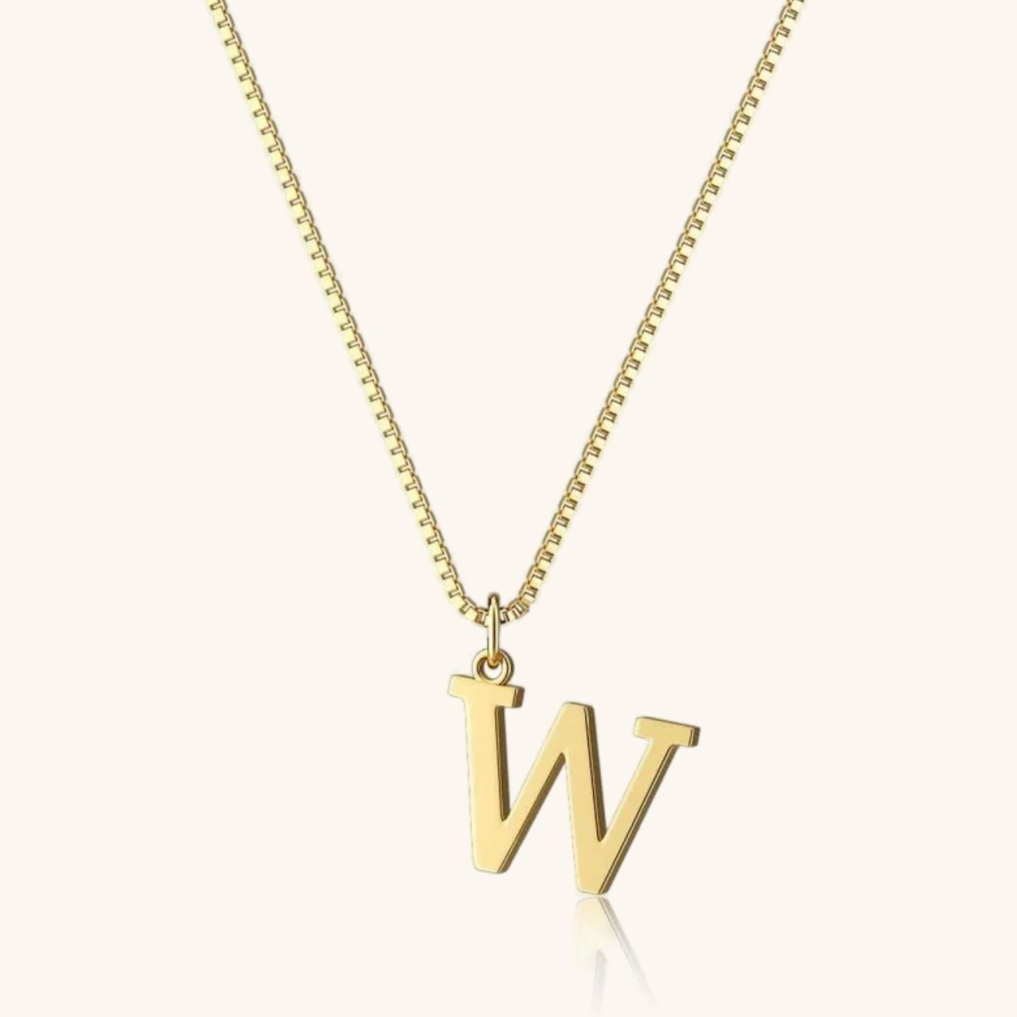 Gold Initial Necklace for Women – Hypoallergenic Stainless Steel with 14k Gold Plating, 16-Inch Chain 23