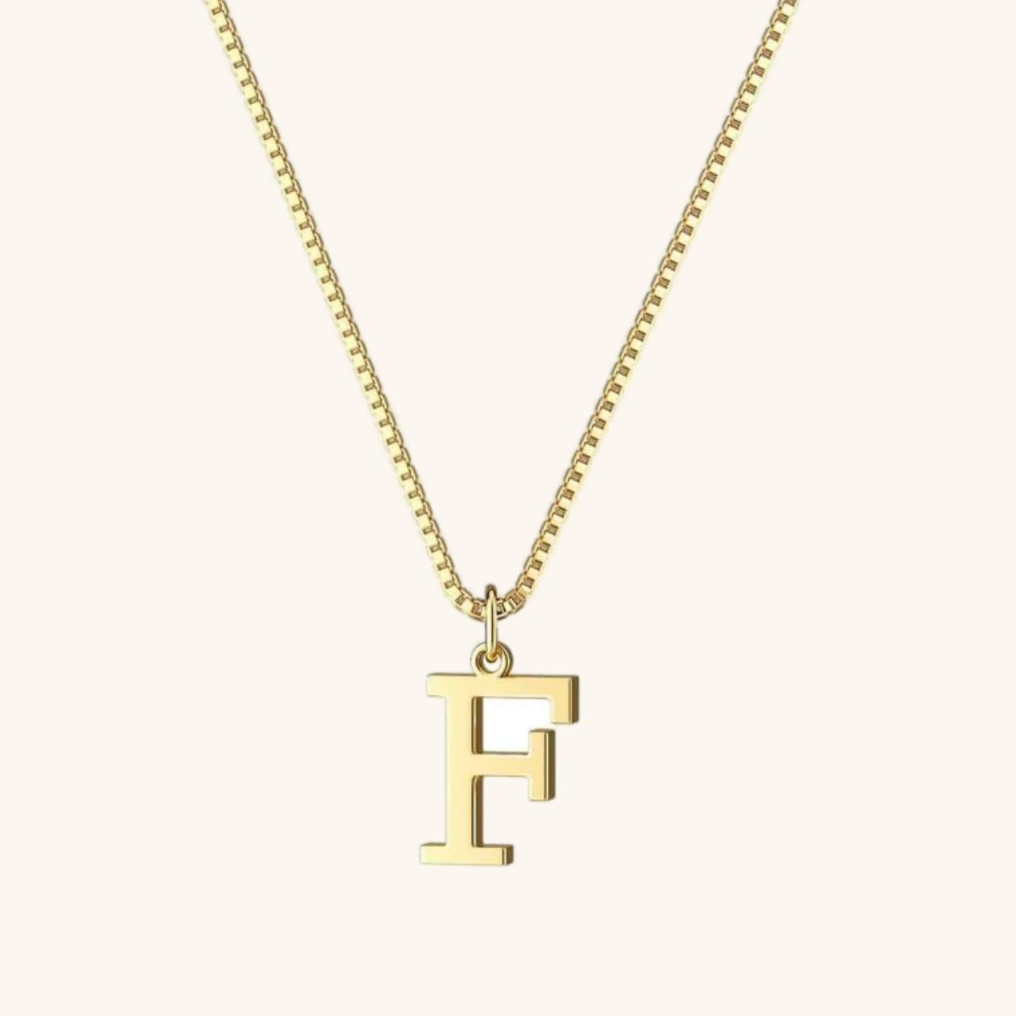 Gold Initial Necklace for Women – Hypoallergenic Stainless Steel with 14k Gold Plating, 16-Inch Chain 27