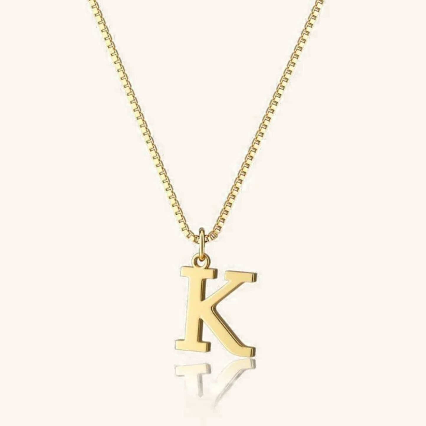 Gold Initial Necklace for Women – Hypoallergenic Stainless Steel with 14k Gold Plating, 16-Inch Chain 28