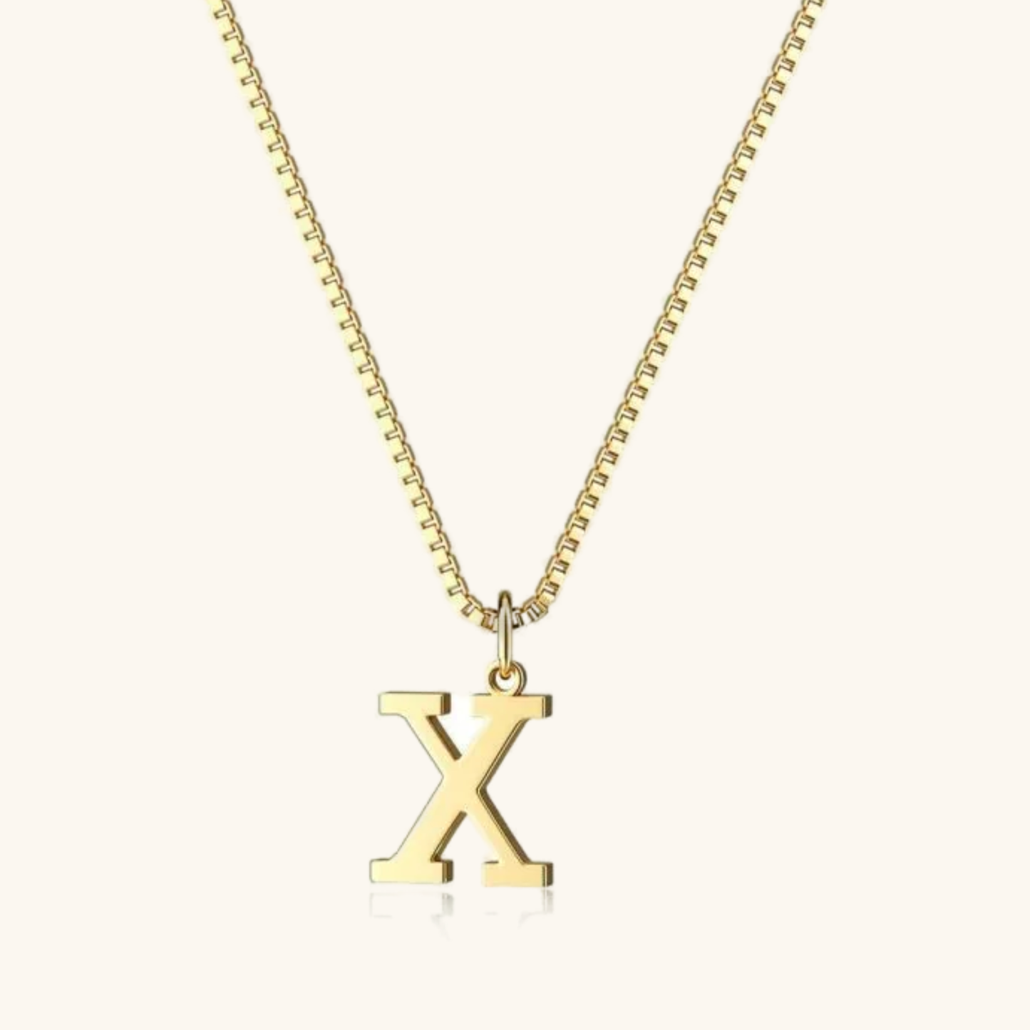 Gold Initial Necklace for Women – Hypoallergenic Stainless Steel with 14k Gold Plating, 16-Inch Chain 29