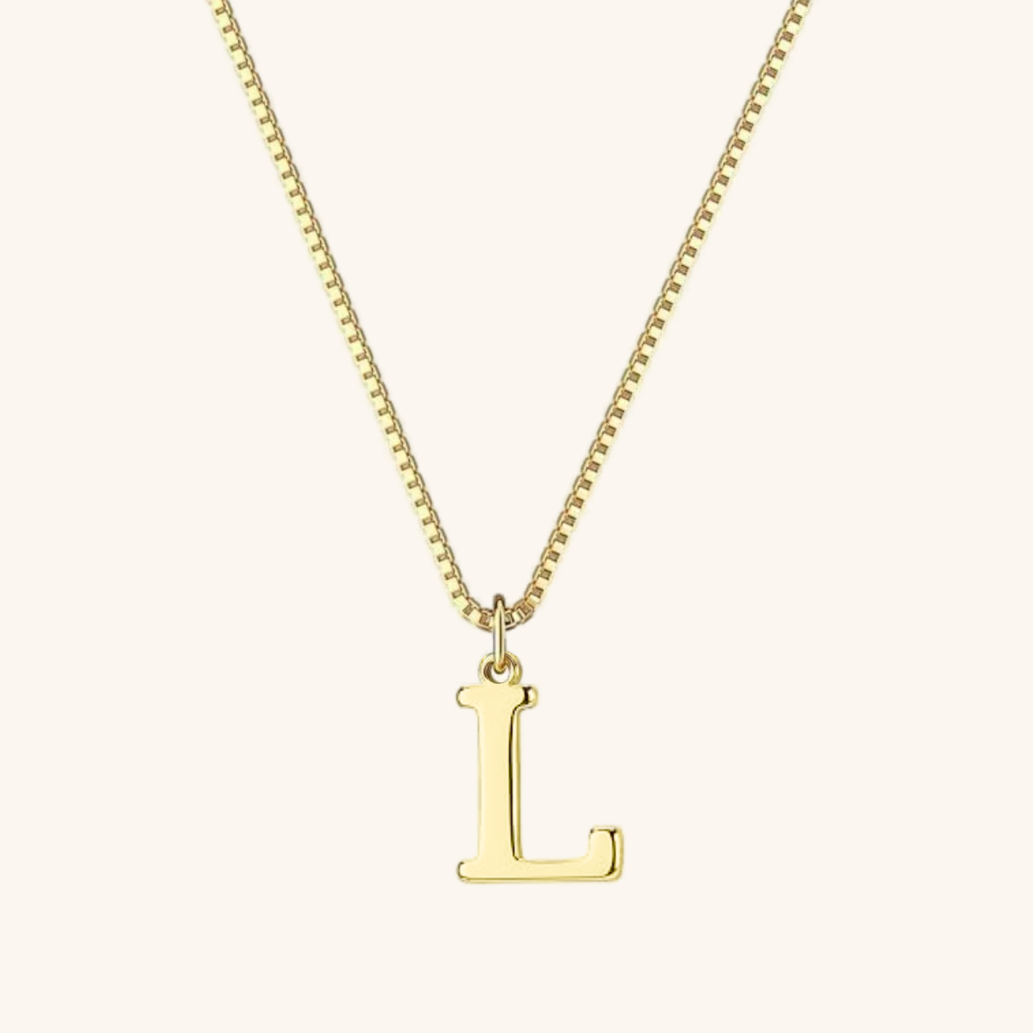 Gold Initial Necklace for Women – Hypoallergenic Stainless Steel with 14k Gold Plating, 16-Inch Chain 32