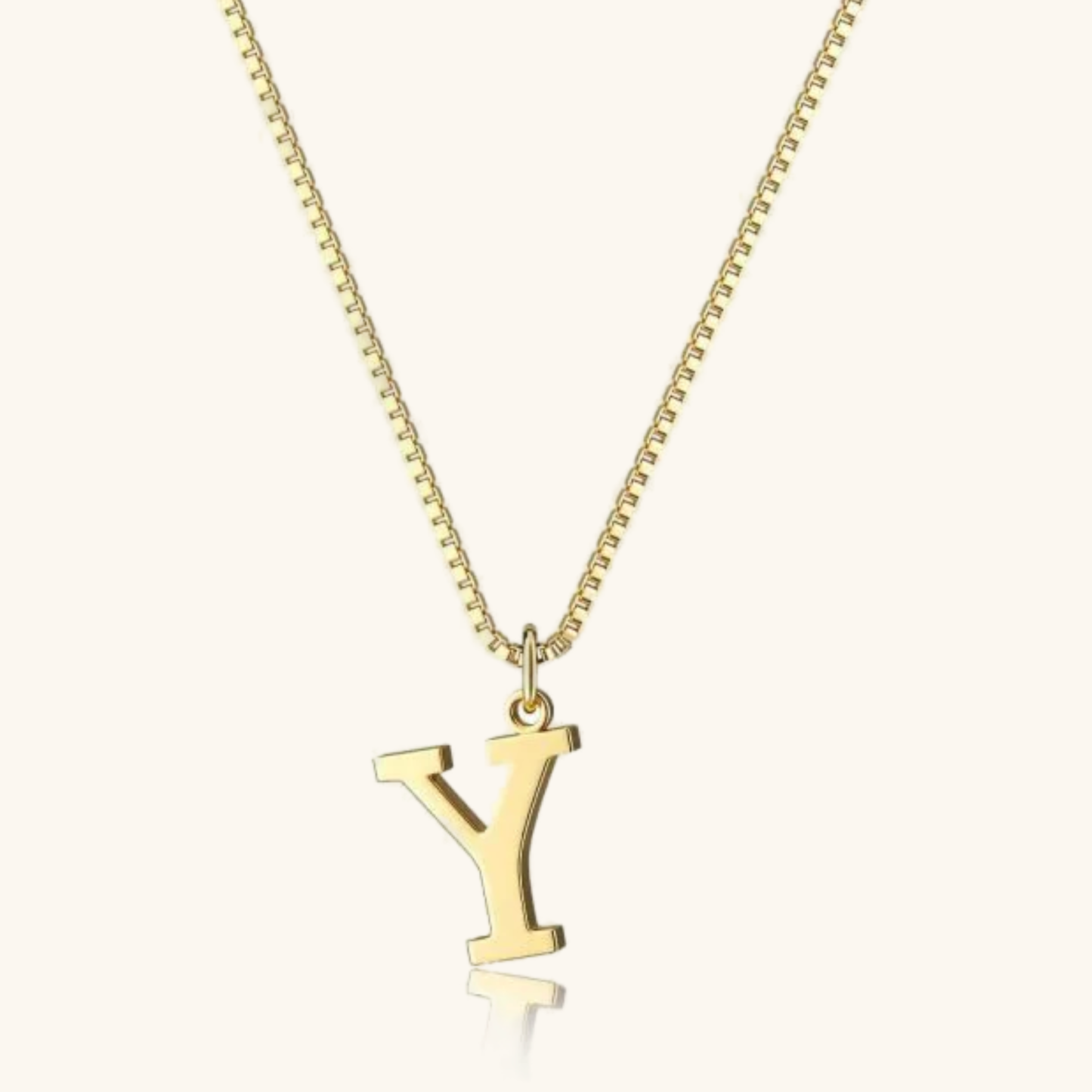 Gold Initial Necklace for Women – Hypoallergenic Stainless Steel with 14k Gold Plating, 16-Inch Chain 9