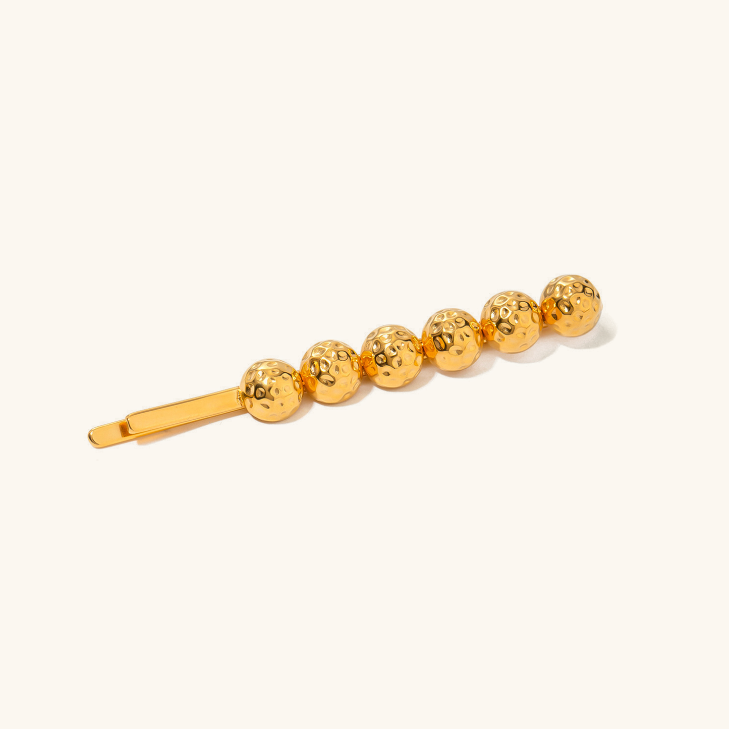 Gold Seashell Hair Clip with Coral Beads – Hypoallergenic, Waterproof, Lightweight Accessory for Women 0