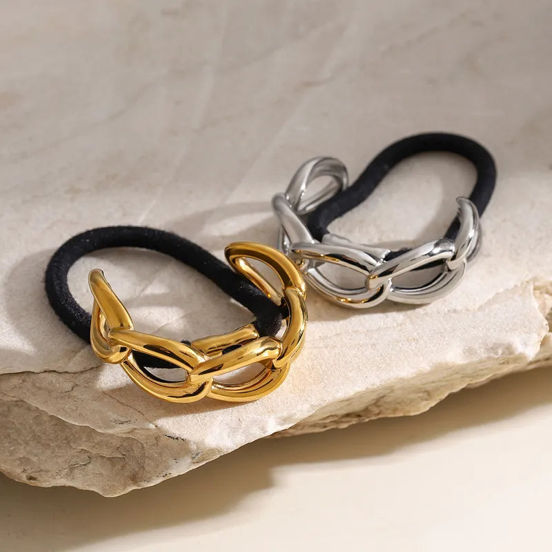 Infinity Pony Cuff – 18k Gold Stainless Steel Hair and Wrist Accessory 3