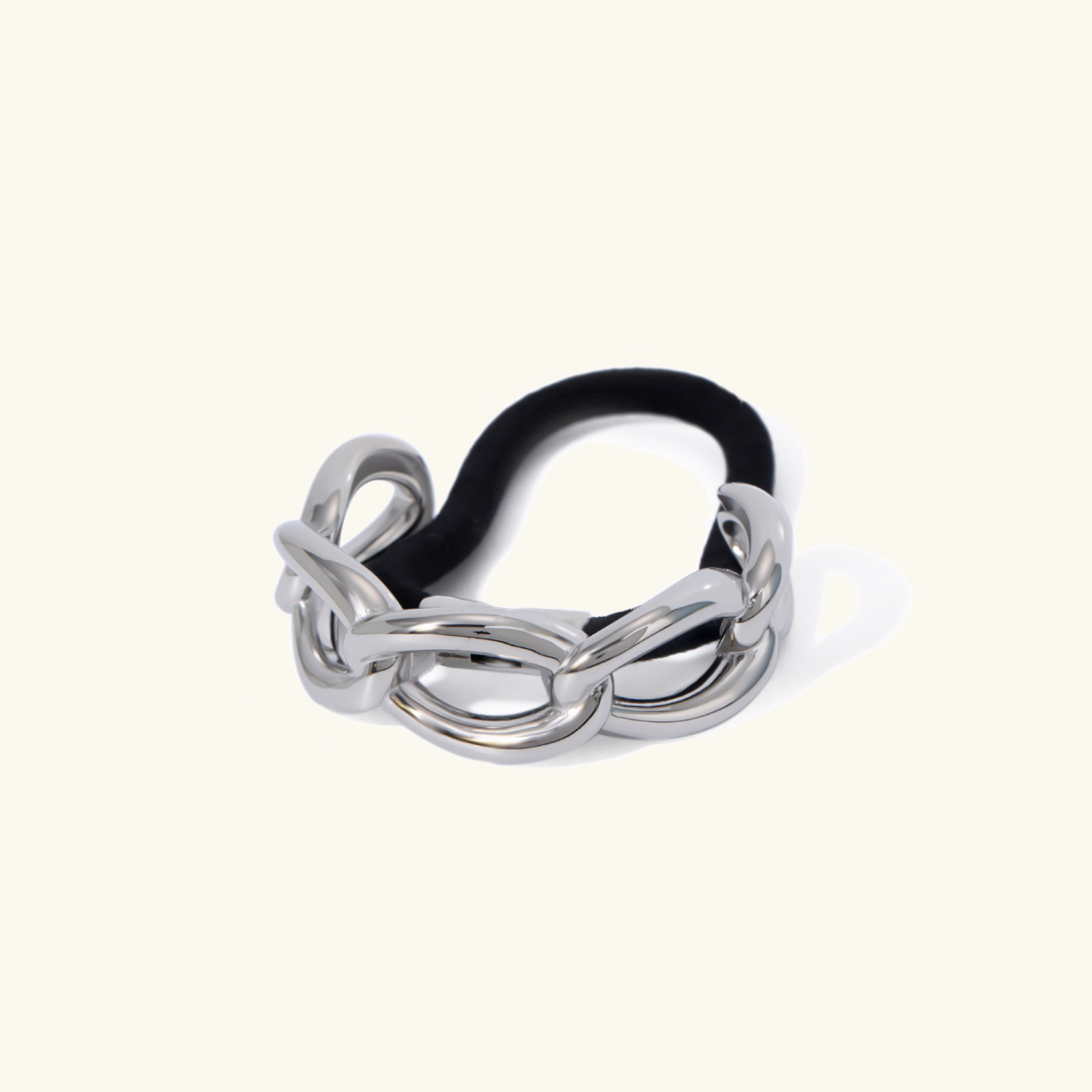 Infinity Pony Cuff – 18k Gold Stainless Steel Hair and Wrist Accessory 4
