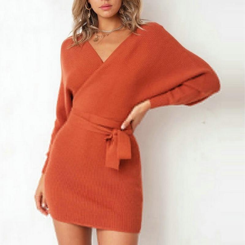 Jenny - Chic Long Sleeved Winter Sweater Dress 6