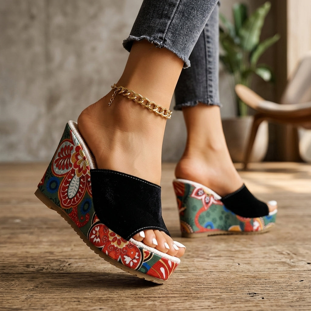 Women's Strappy Wedge Sandals – detail view | Hensley London