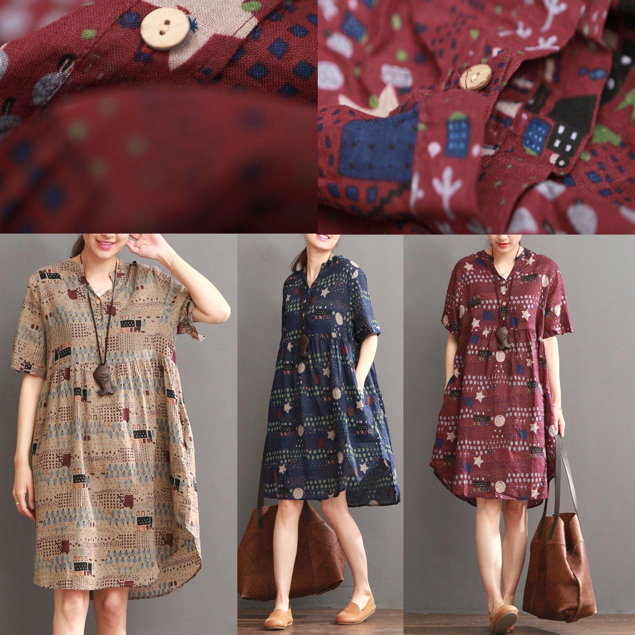 Kara Women's Dress | Cotton Linen, Loose Fit Summer Dress - Image 5