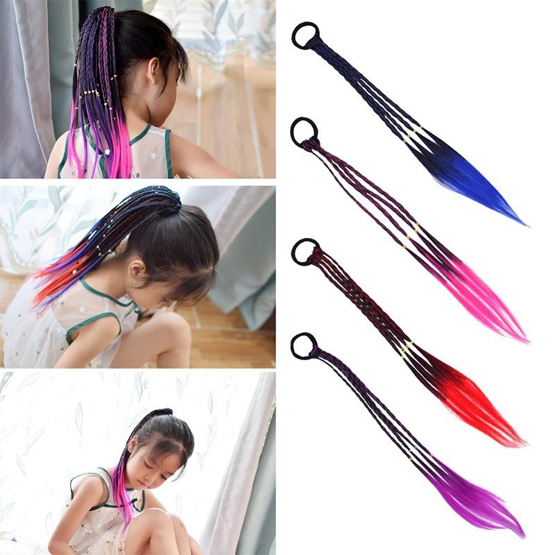 Kids' Colorful Hair Bands Assorted Fiber Nylon Rubber 44cm 2