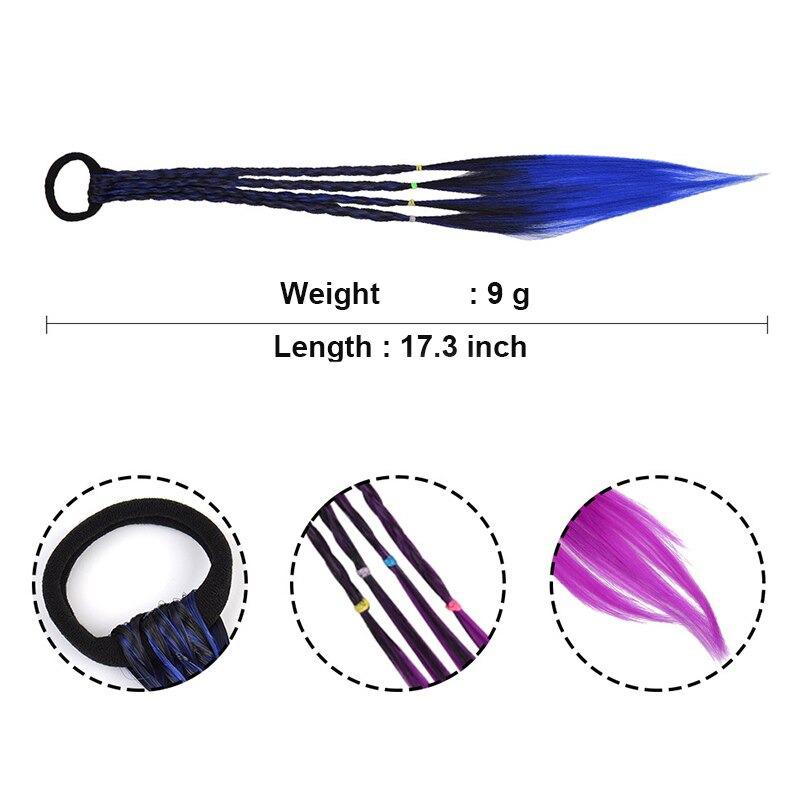 Kids' Colorful Hair Bands Assorted Fiber Nylon Rubber 44cm 3