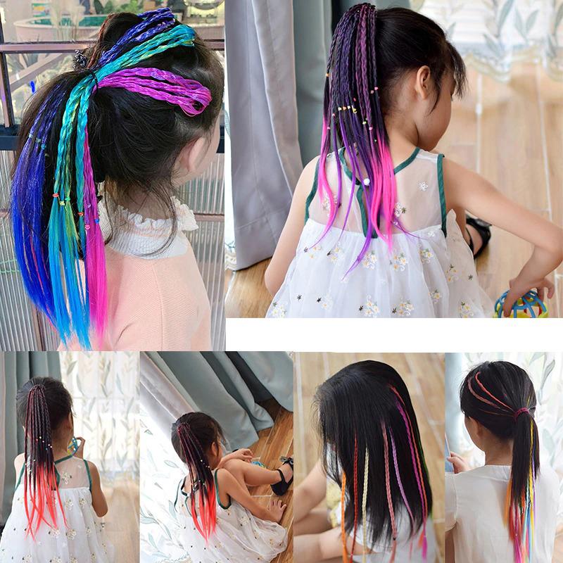 Kids' Colorful Hair Bands Assorted Fiber Nylon Rubber 44cm 6