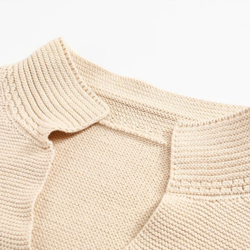 Korean Style Cropped Knitted V-neck Outerwear Sweaters 4