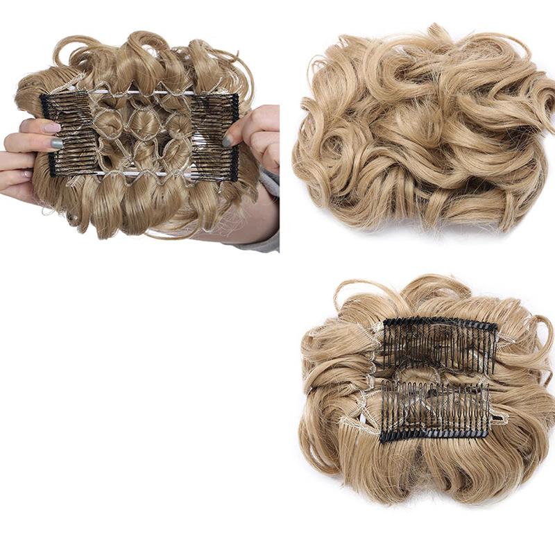Large Clip-In Curly Hair Bun Extensions – Elegant Messy Bun for Special Occasions 20
