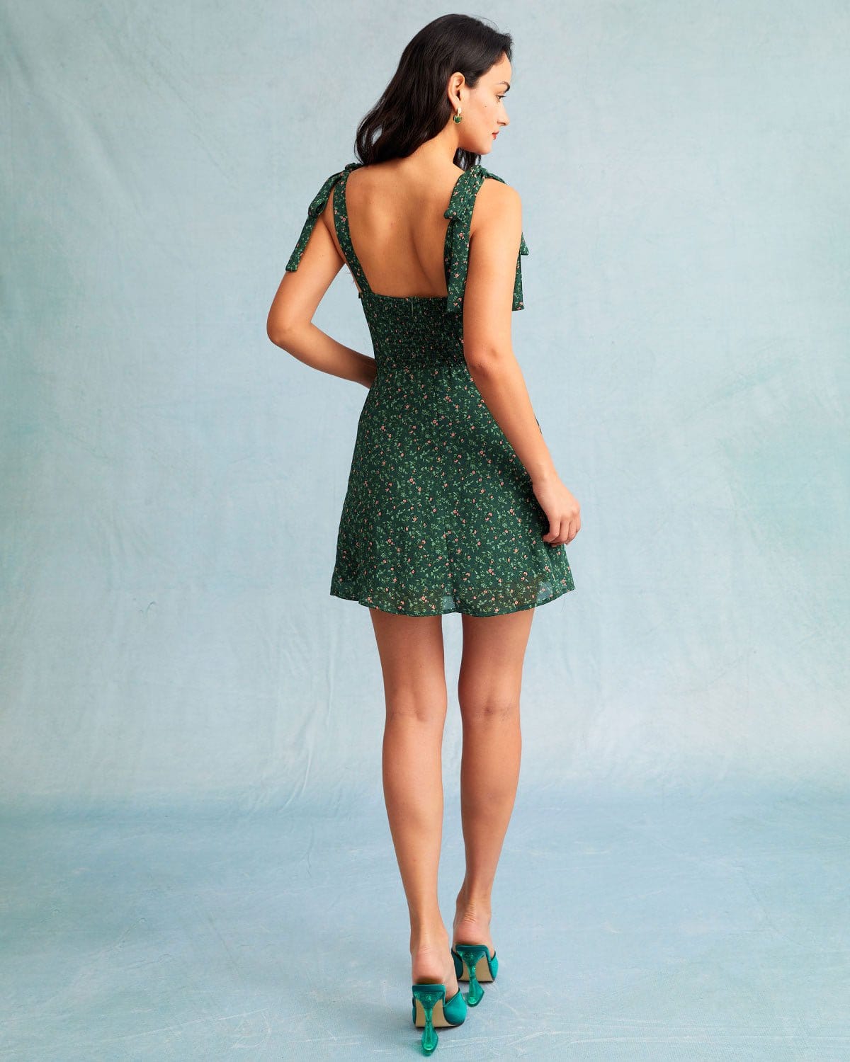 Women's Mini Dress Floral Polyester Sweetheart Summer - 4