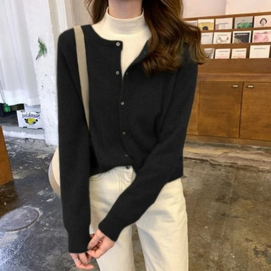 Long Sleeve Cashmere Wool Winter Sweater 0