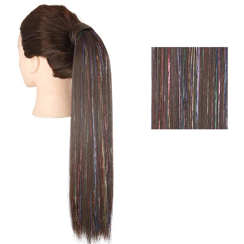Long Straight Clip-In Ponytail Extension – 22 Inch High-Temperature Fiber for Volume and Length 13