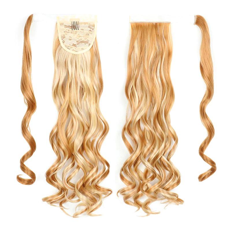 Long Straight Clip-In Ponytail Extension – 22 Inch High-Temperature Fiber for Volume and Length 16