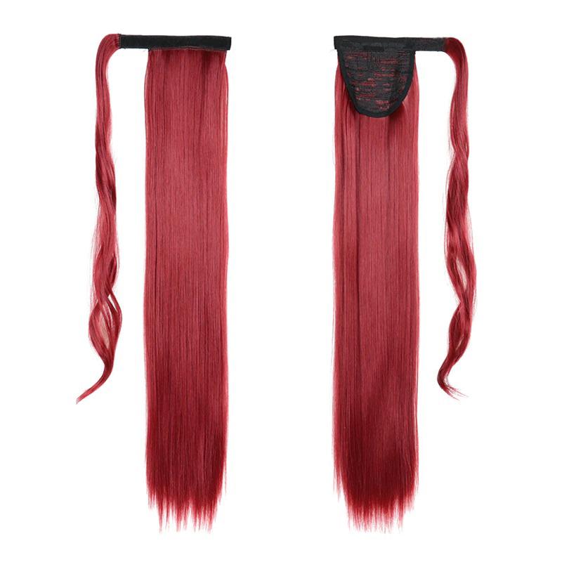 Long Straight Clip-In Ponytail Extension – 22 Inch High-Temperature Fiber for Volume and Length 29