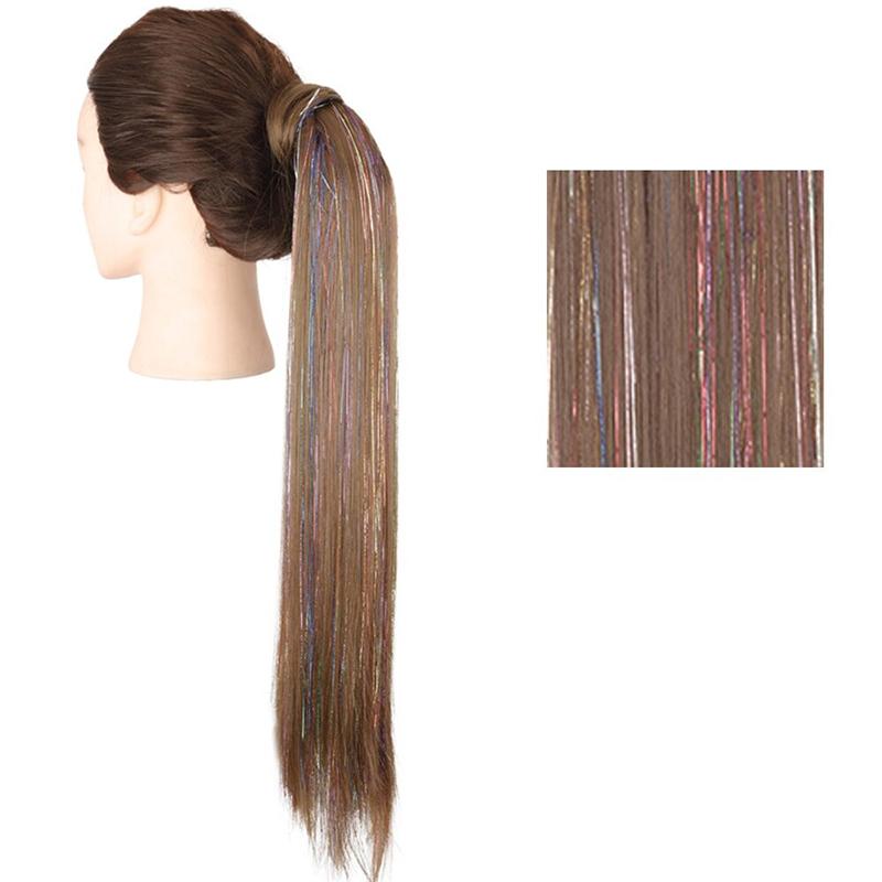 Long Straight Clip-In Ponytail Extension – 22 Inch High-Temperature Fiber for Volume and Length 30