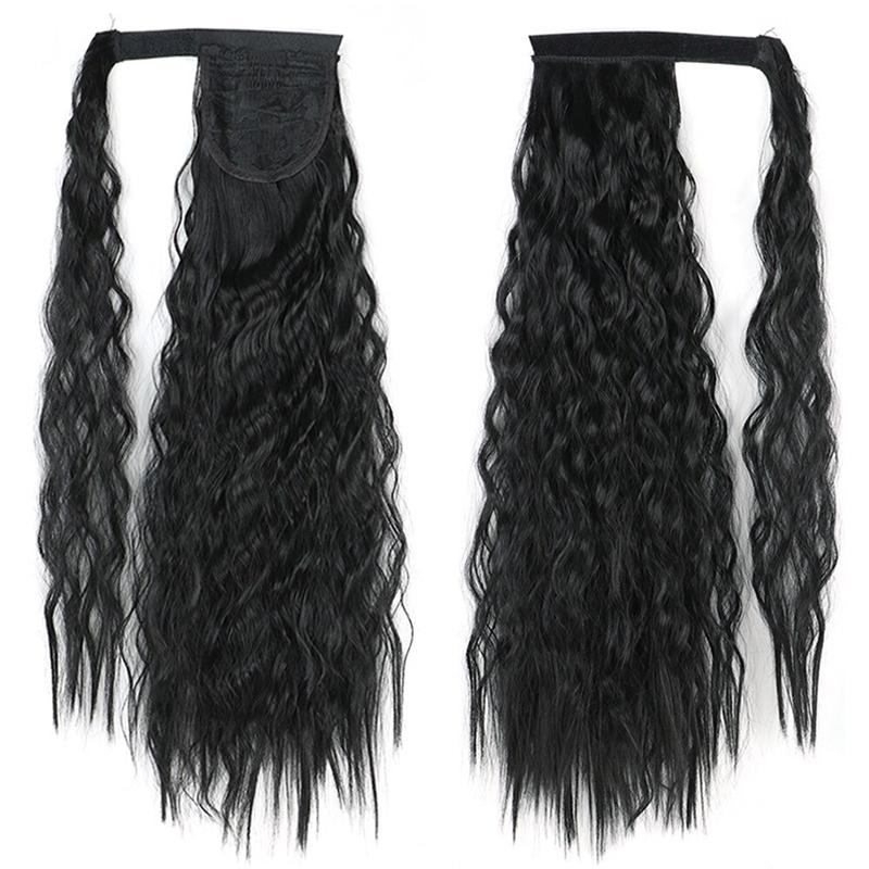 Long Straight Clip-In Ponytail Extension – 22 Inch High-Temperature Fiber for Volume and Length 35