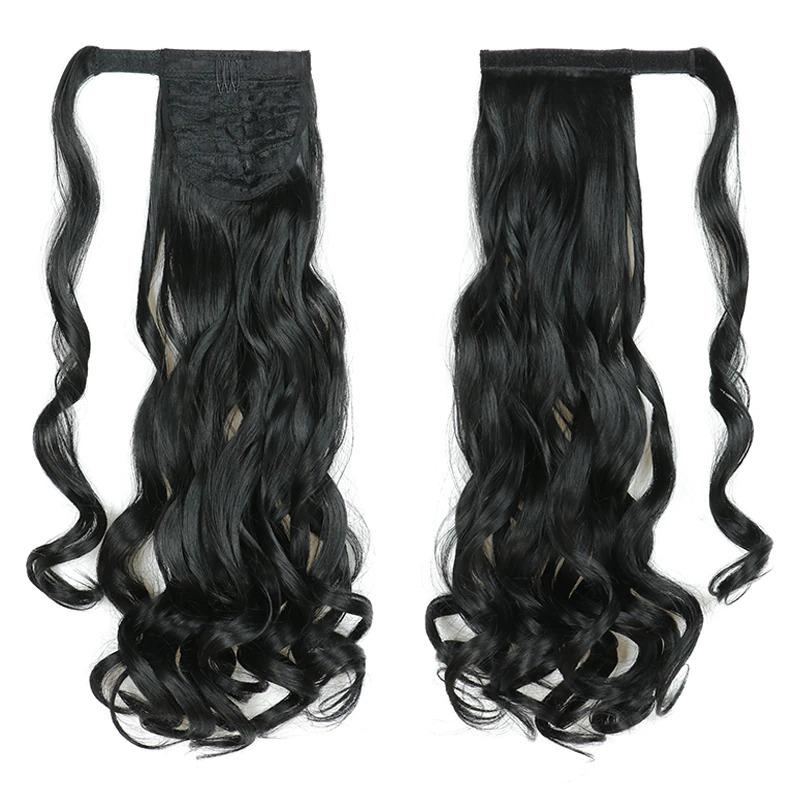 Long Straight Clip-In Ponytail Extension – 22 Inch High-Temperature Fiber for Volume and Length 37