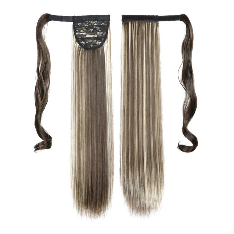 Long Straight Clip-In Ponytail Extension – 22 Inch High-Temperature Fiber for Volume and Length 5