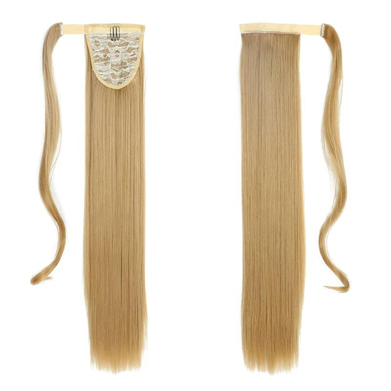 Long Straight Clip-In Ponytail Extension – 22 Inch High-Temperature Fiber for Volume and Length 52