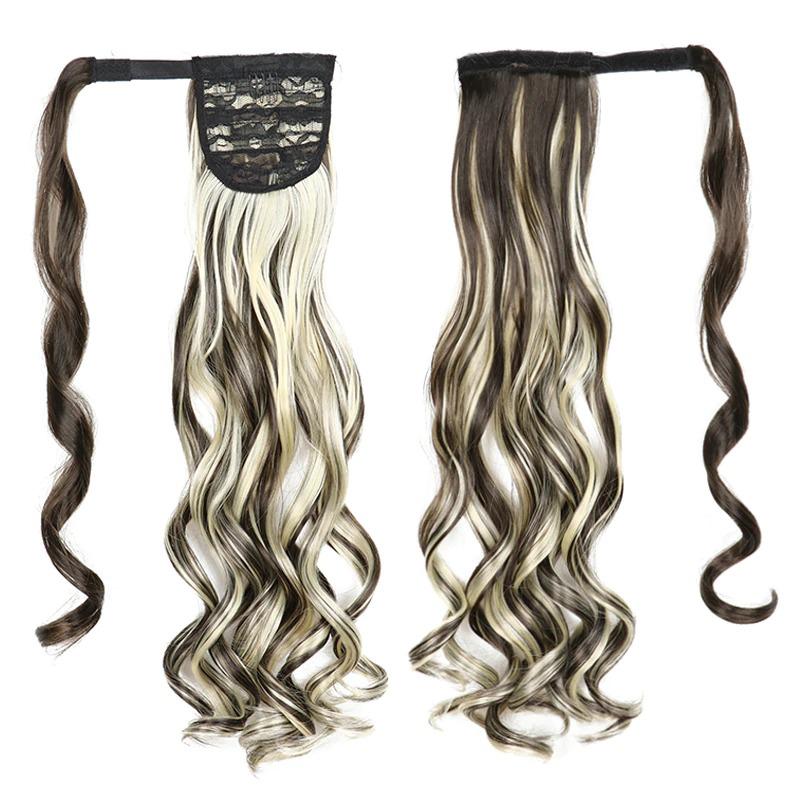 Long Straight Clip-In Ponytail Extension – 22 Inch High-Temperature Fiber for Volume and Length 54