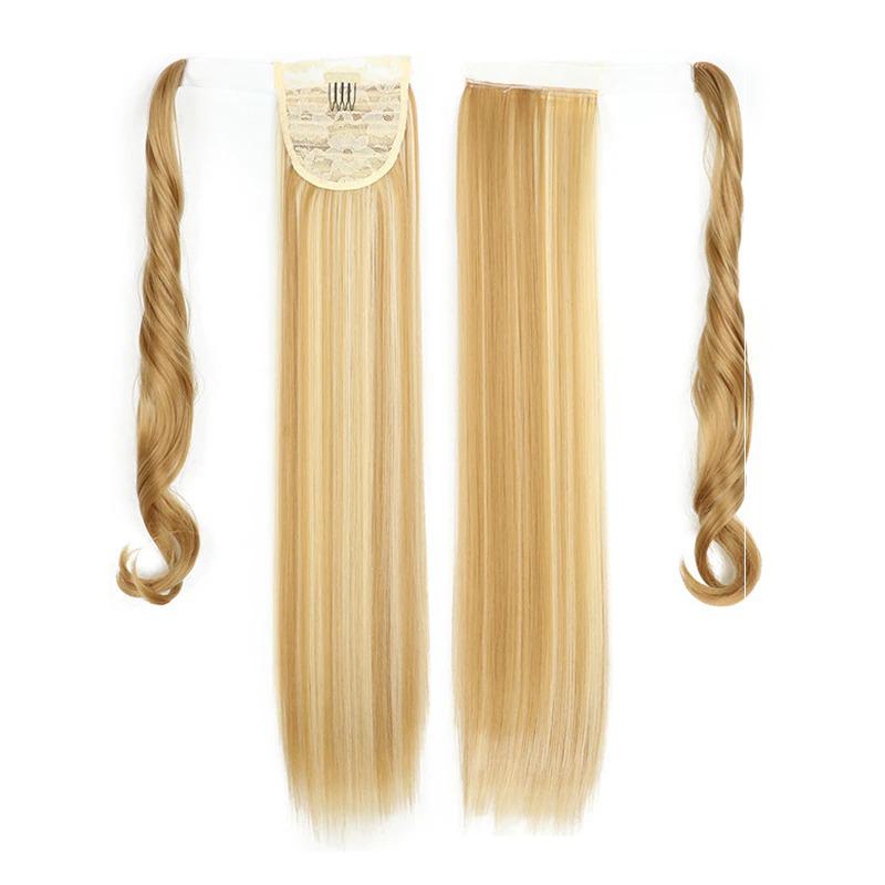 Long Straight Clip-In Ponytail Extension – 22 Inch High-Temperature Fiber for Volume and Length 6