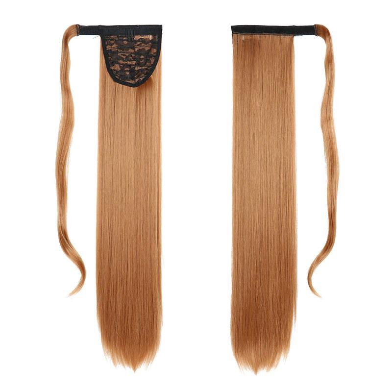 Long Straight Clip-In Ponytail Extension – 22 Inch High-Temperature Fiber for Volume and Length 60